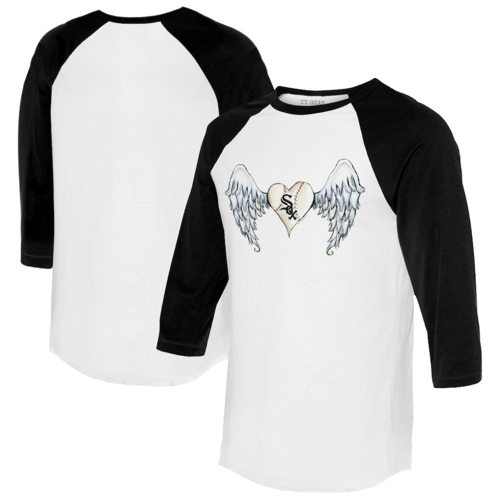 Chicago White Sox Tiny Turnip Women's Angel Wings 3/4-Sleeve Raglan T-Shirt Near Me