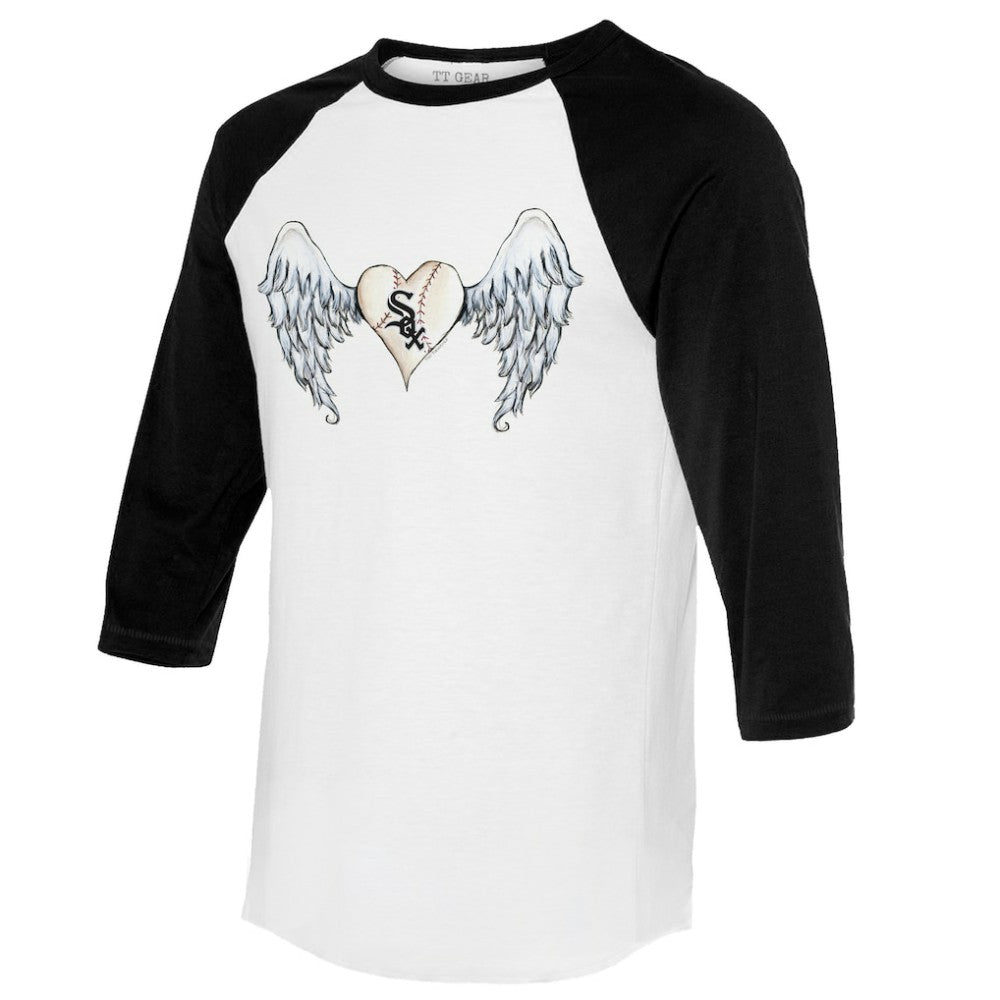 Chicago White Sox Tiny Turnip Women's Angel Wings 3/4-Sleeve Raglan T-Shirt Near Me
