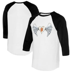 San Francisco Giants Tiny Turnip Women's Angel Wings 3/4-Sleeve Raglan T-Shirt Lifestyle