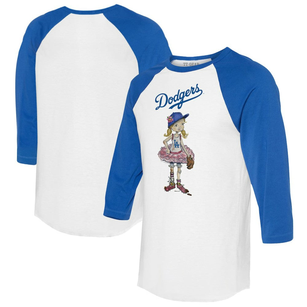 Los Angeles Dodgers Tiny Turnip Women's Babes 3/4-Sleeve Raglan T-Shirt Near Me