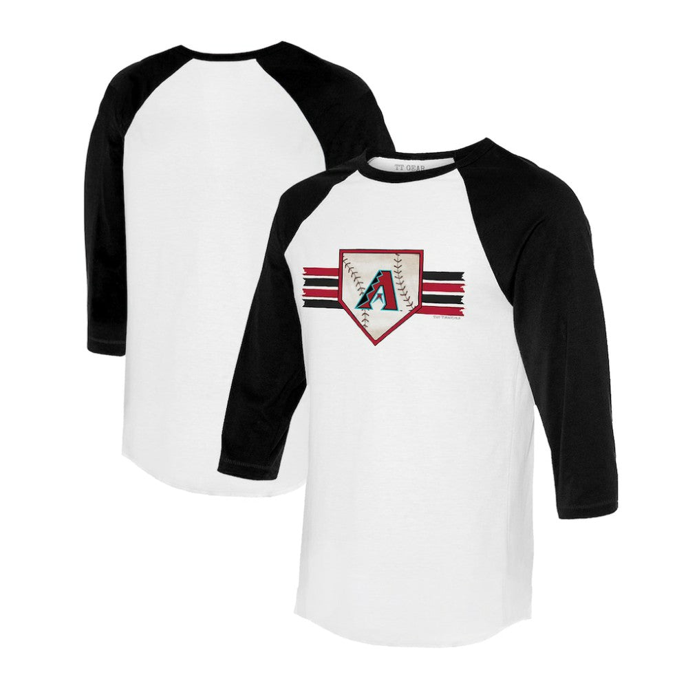 Arizona Diamondbacks Tiny Turnip Women's Base Stripe 3/4-Sleeve Raglan T-Shirt Online