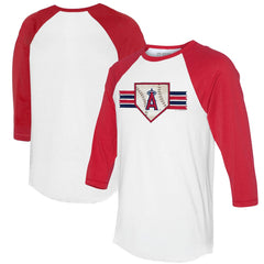 Los Angeles Angels Tiny Turnip Women's Base Stripe 3/4-Sleeve Raglan T-Shirt Near Me