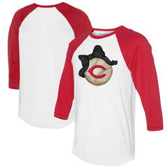 Cincinnati Reds Tiny Turnip Women's Baseball Bow 3/4-Sleeve Raglan T-Shirt Near Me