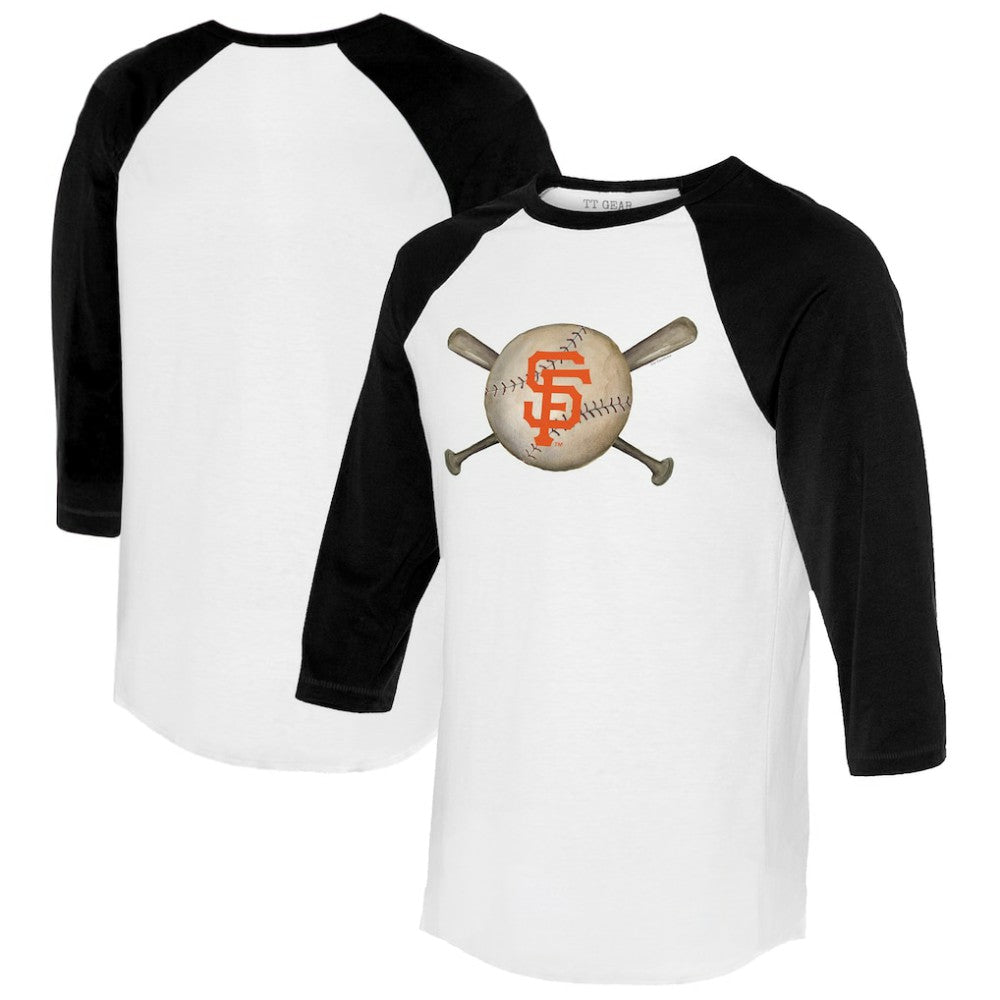 San Francisco Giants Tiny Turnip Women's Baseball Cross Bats 3/4-Sleeve Raglan T-Shirt Online