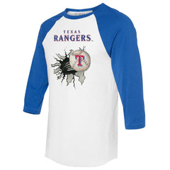 Texas Rangers Tiny Turnip Women's Baseball Tear 3/4-Sleeve Raglan T-Shirt Lifestyle
