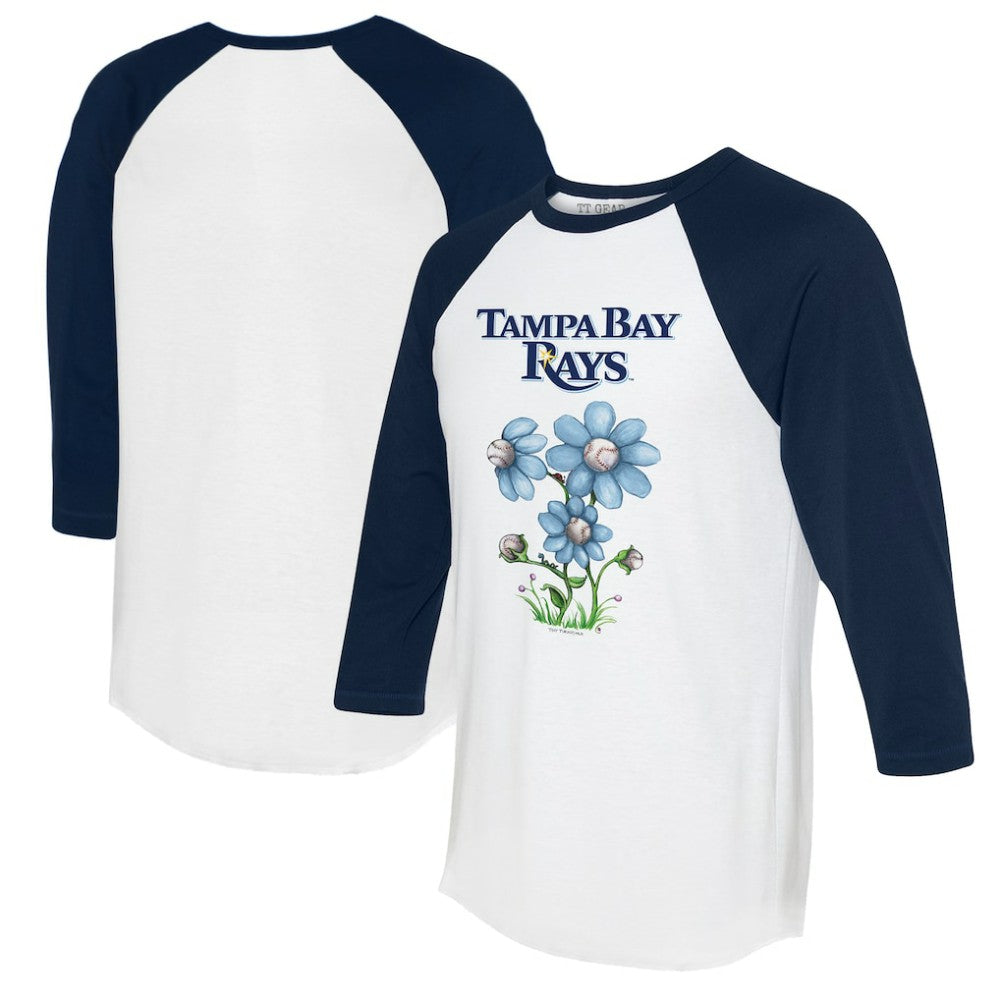 Tampa Bay Rays Tiny Turnip Women's Blooming Baseballs 3/4-Sleeve Raglan T-Shirt Online