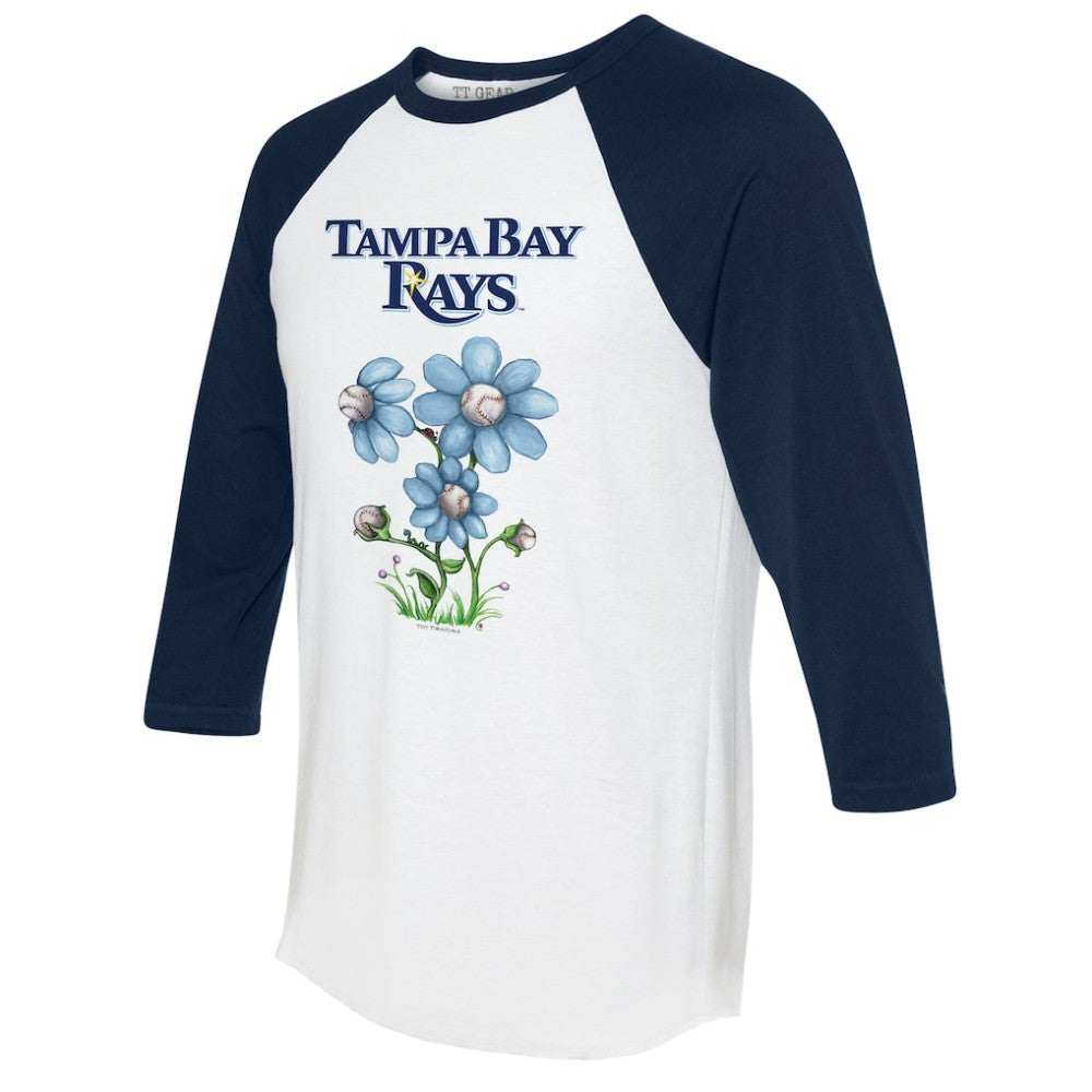 Tampa Bay Rays Tiny Turnip Women's Blooming Baseballs 3/4-Sleeve Raglan T-Shirt Online