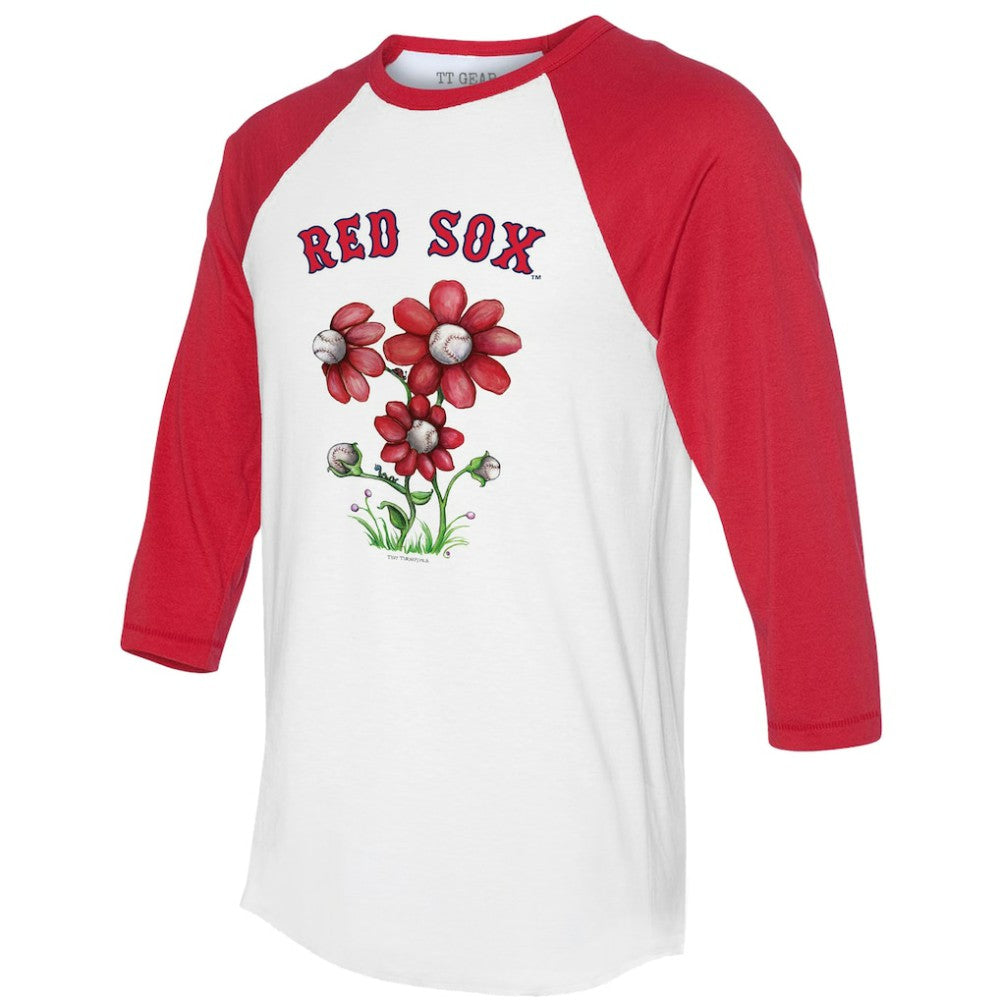 Boston Red Sox Tiny Turnip Women's Blooming Baseballs 3/4-Sleeve Raglan T-Shirt discount