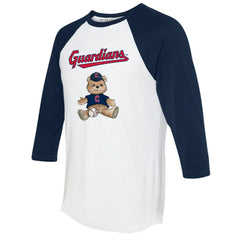 Cleveland Guardians Tiny Turnip Women's Teddy Boy 3/4-Sleeve Raglan T-Shirt Lifestyle