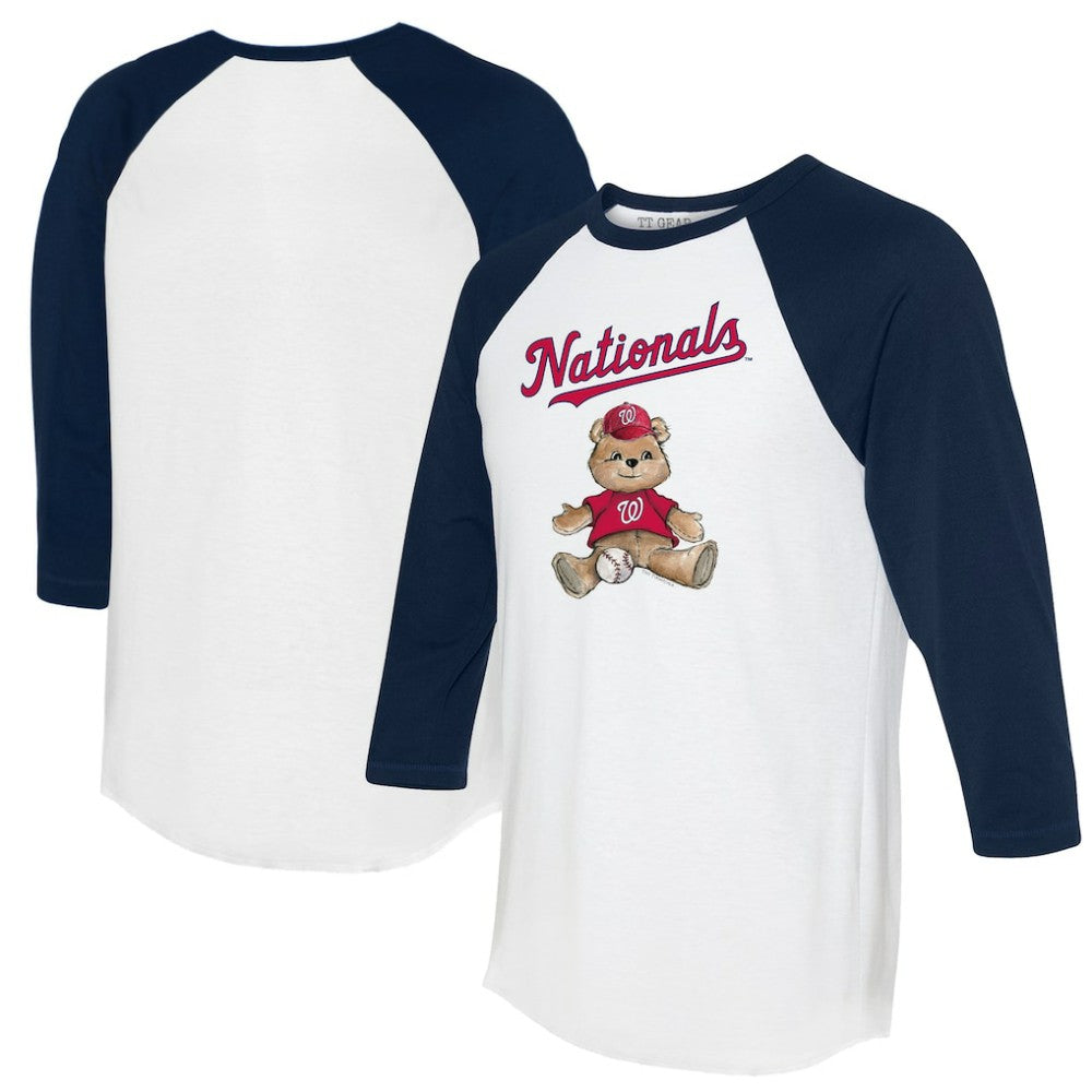 Washington Nationals Tiny Turnip Women's Teddy Boy 3/4-Sleeve Raglan T-Shirt Clearance