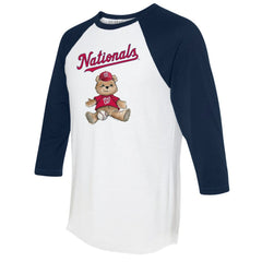 Washington Nationals Tiny Turnip Women's Teddy Boy 3/4-Sleeve Raglan T-Shirt Clearance