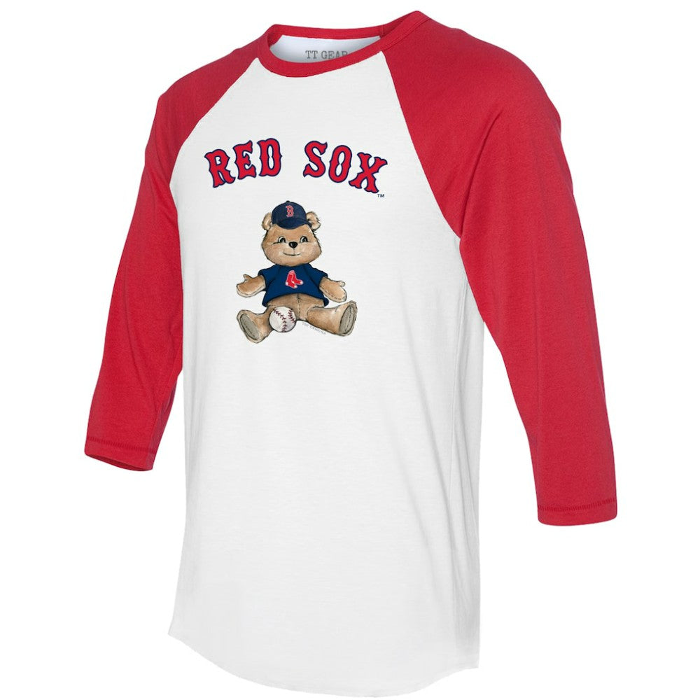 Boston Red Sox Tiny Turnip Women's Teddy Boy 3/4-Sleeve Raglan T-Shirt Sale