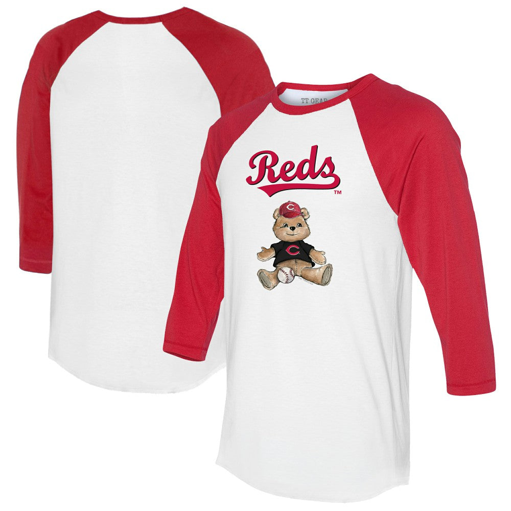 Cincinnati Reds Tiny Turnip Women's Teddy Boy 3/4-Sleeve Raglan T-Shirt Online