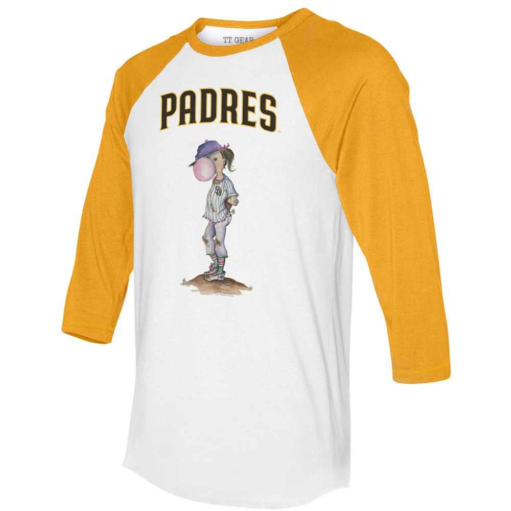 San Diego Padres Tiny Turnip Women's Bubbles 3/4-Sleeve Raglan T-Shirt Online
