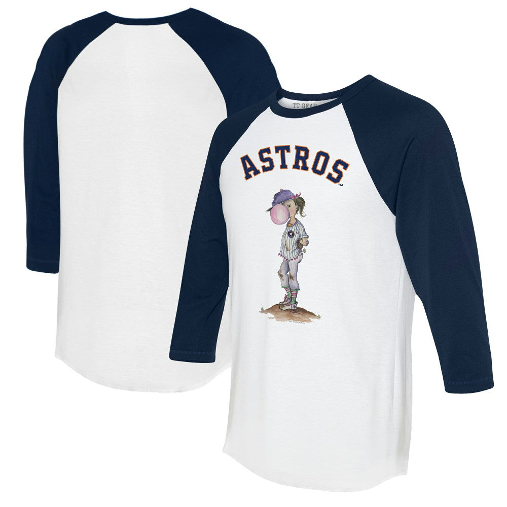 Houston Astros Tiny Turnip Women's Bubbles 3/4-Sleeve Raglan T-Shirt Online