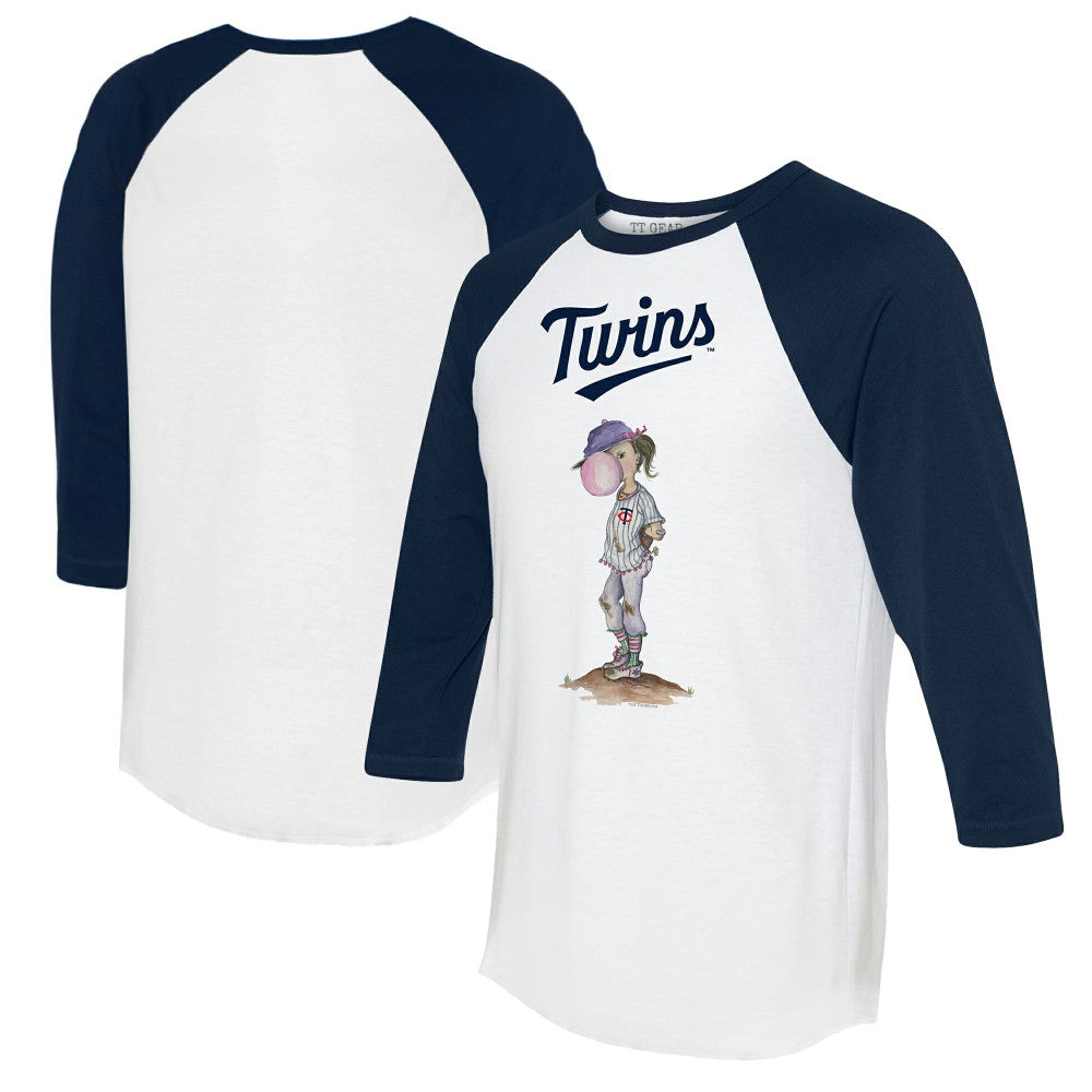Minnesota Twins Tiny Turnip Women's Bubbles 3/4-Sleeve Raglan T-Shirt Online