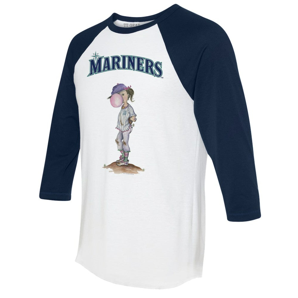 Seattle Mariners Tiny Turnip Women's Bubbles 3/4-Sleeve Raglan T-Shirt discount