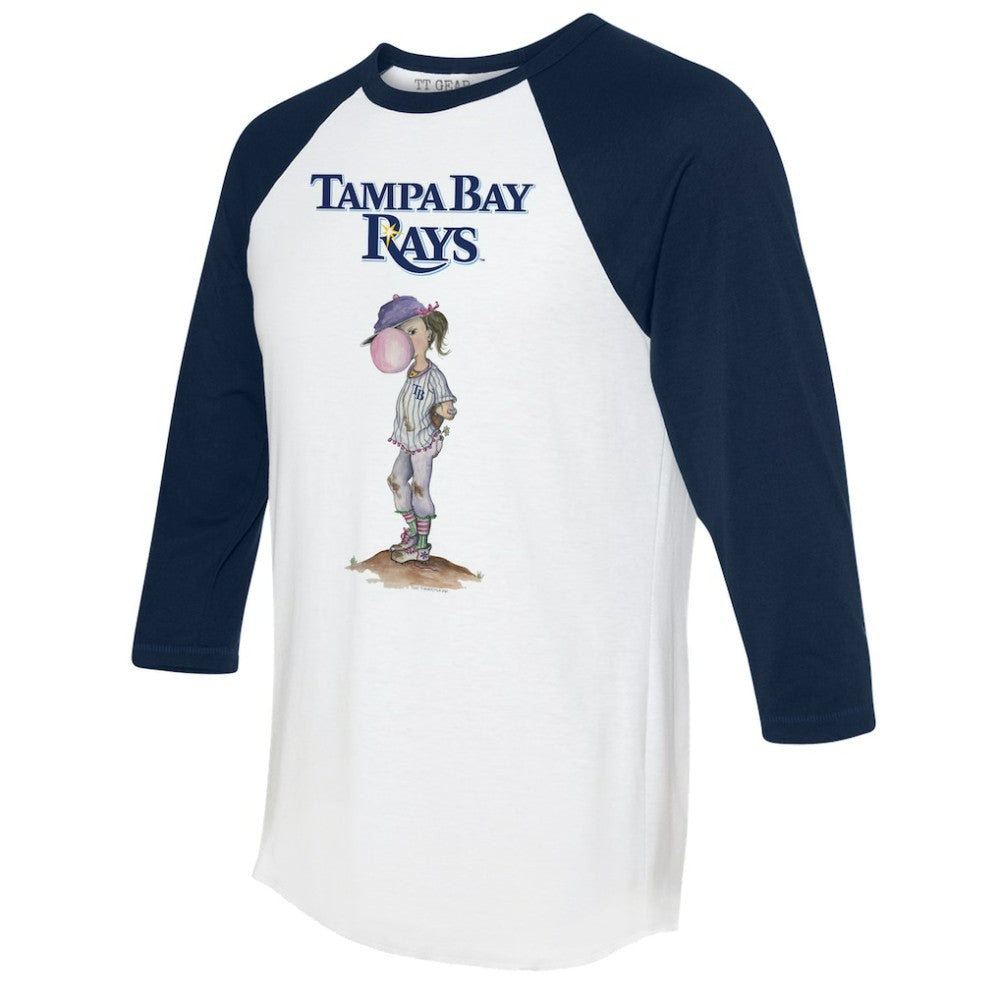 Tampa Bay Rays Tiny Turnip Women's Bubbles 3/4-Sleeve Raglan T-Shirt Clearance