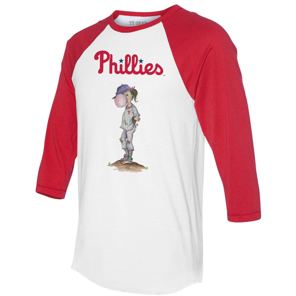 Philadelphia Phillies Tiny Turnip Women's Bubbles 3/4-Sleeve Raglan T-Shirt discount