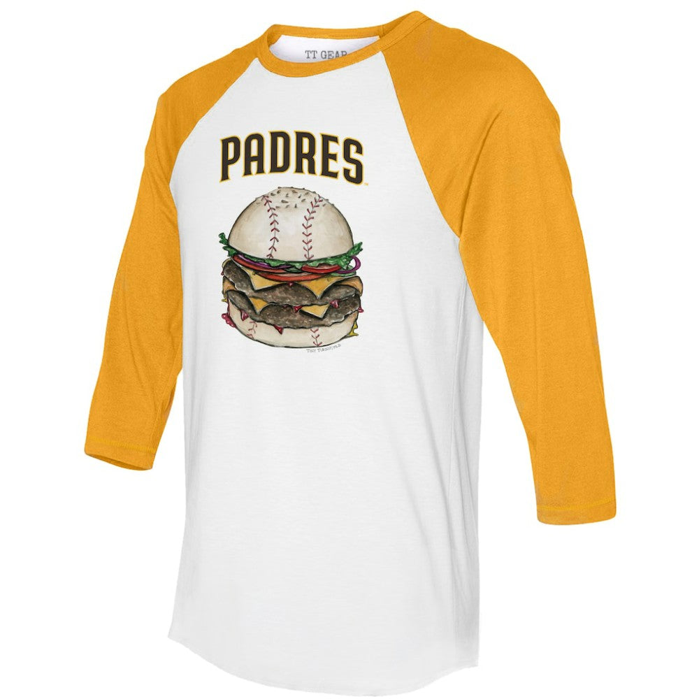 San Diego Padres Tiny Turnip Women's Burger 3/4-Sleeve Raglan T-Shirt Lifestyle