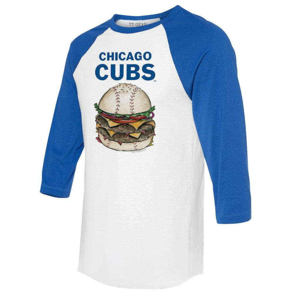 Chicago Cubs Tiny Turnip Women's Burger 3/4-Sleeve Raglan T-Shirt Near Me