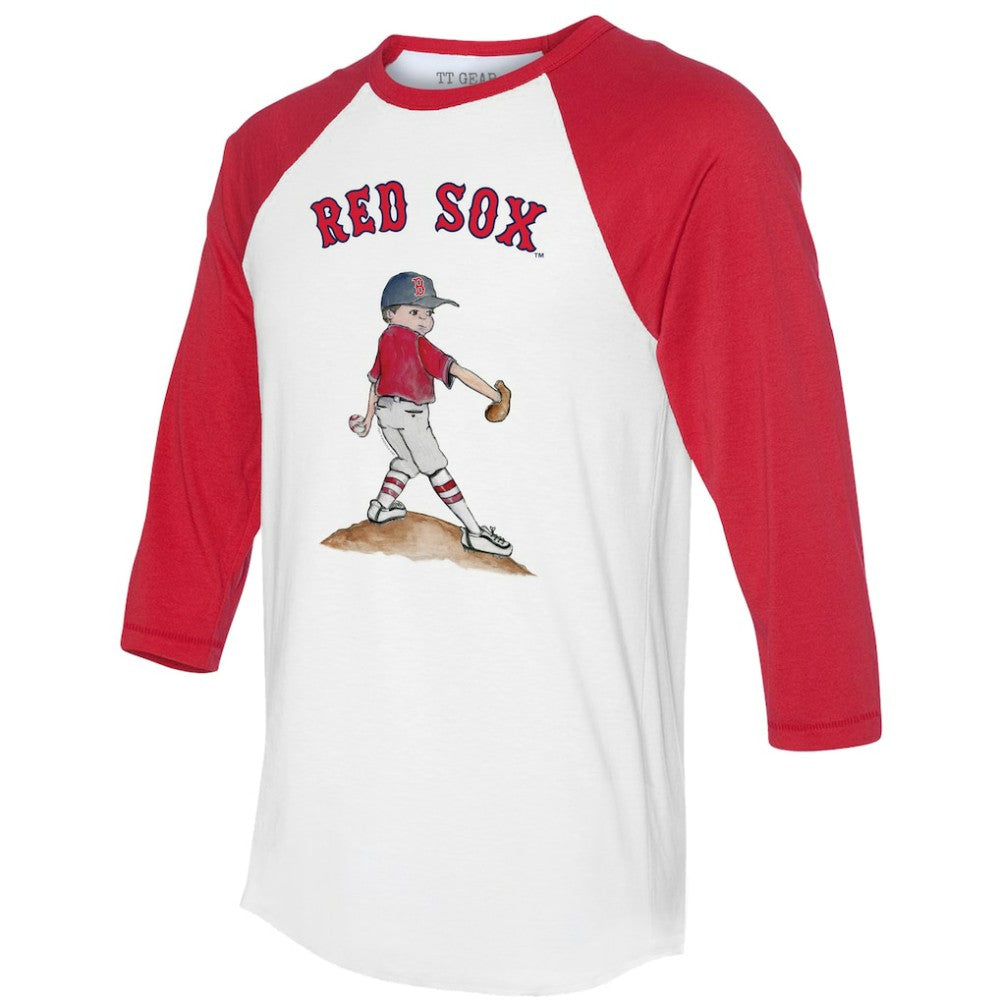 Boston Red Sox Tiny Turnip Women's Clemente 3/4-Sleeve Raglan T-Shirt Lifestyle