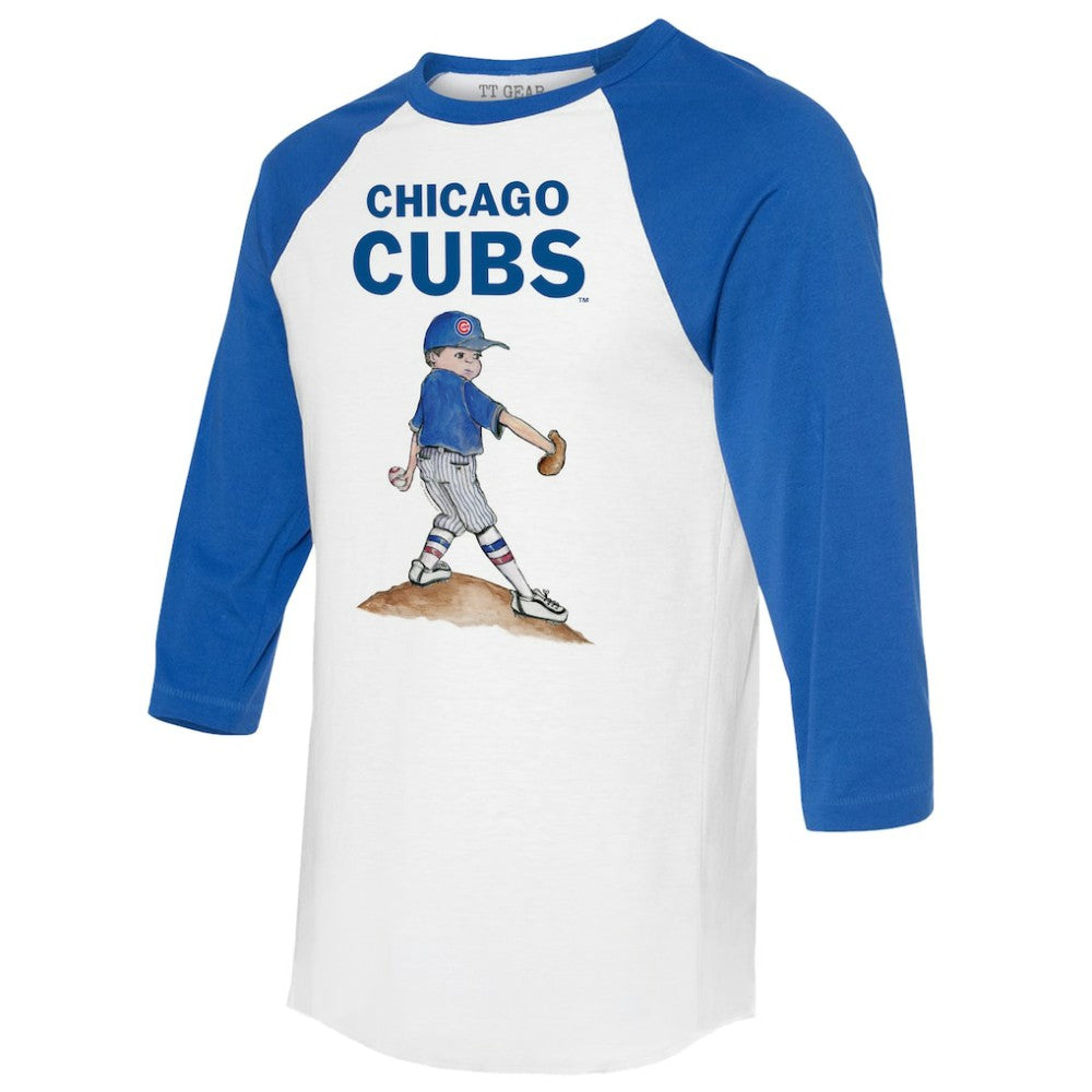 Chicago Cubs Tiny Turnip Women's Clemente 3/4-Sleeve Raglan T-Shirt On Sale