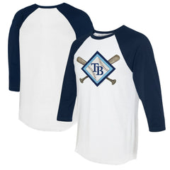 Tampa Bay Rays Tiny Turnip Women's Diamond Cross Bats 3/4-Sleeve Raglan T-Shirt discount