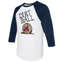 Atlanta Braves Tiny Turnip Women's Dirt Ball 3/4-Sleeve Raglan T-Shirt On Sale