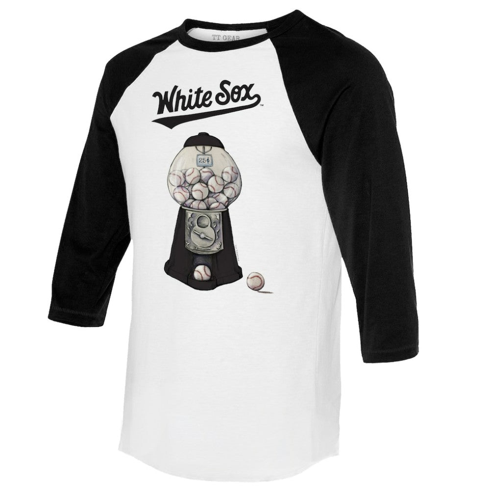 Chicago White Sox Tiny Turnip Women's Gumball Machine 3/4-Sleeve Raglan T-Shirt Sale