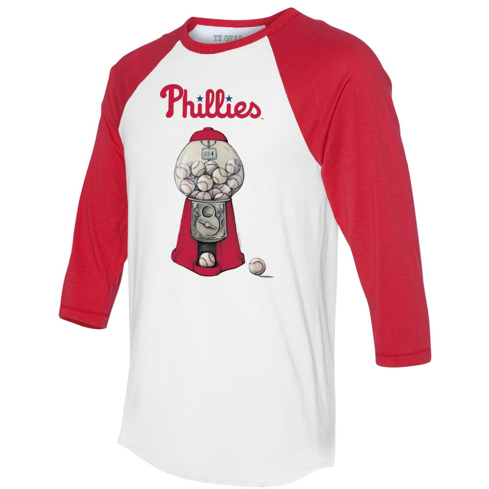 Philadelphia Phillies Tiny Turnip Women's Gumball Machine 3/4-Sleeve Raglan T-Shirt Near Me
