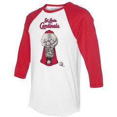 St. Louis Cardinals Tiny Turnip Women's Gumball Machine 3/4-Sleeve Raglan T-Shirt Online