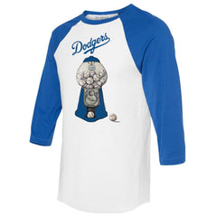 Los Angeles Dodgers Tiny Turnip Women's Gumball Machine 3/4-Sleeve Raglan T-Shirt for sale