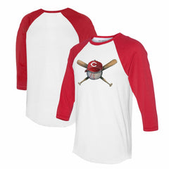 Cincinnati Reds Tiny Turnip Women's Hat Crossbats 3/4-Sleeve Raglan T-Shirt Clearance