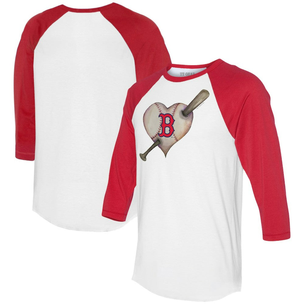 Boston Red Sox Tiny Turnip Women's Heart Bat 3/4-Sleeve Raglan T-Shirt discount