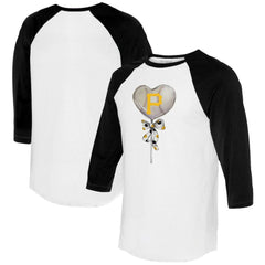 Pittsburgh Pirates Tiny Turnip Women's Heart Lolly 3/4-Sleeve Raglan T-Shirt for sale