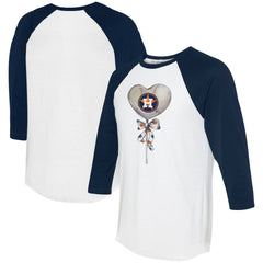 Houston Astros Tiny Turnip Women's Heart Lolly 3/4-Sleeve Raglan T-Shirt Online