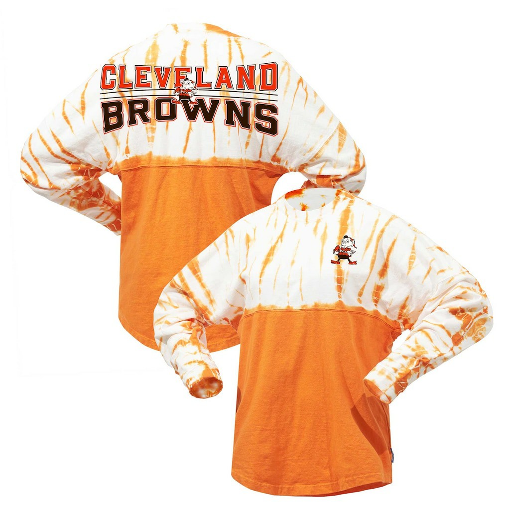 Cleveland Browns Women's Vintage Bamboo Spirit Jersey Long Sleeve T-Shirt Orange - Fanatics
