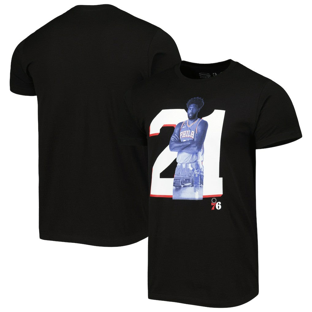 NBA - Joel Embiid Philadelphia 76ers Stadium Essentials Player Metro T-Shirt - Black
