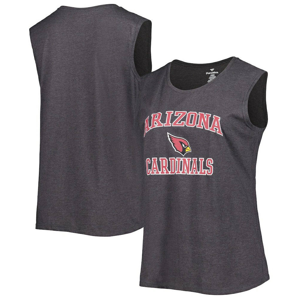 Arizona Cardinals Women's Plus Size Tank Top Heather Charcoal - Fanatics