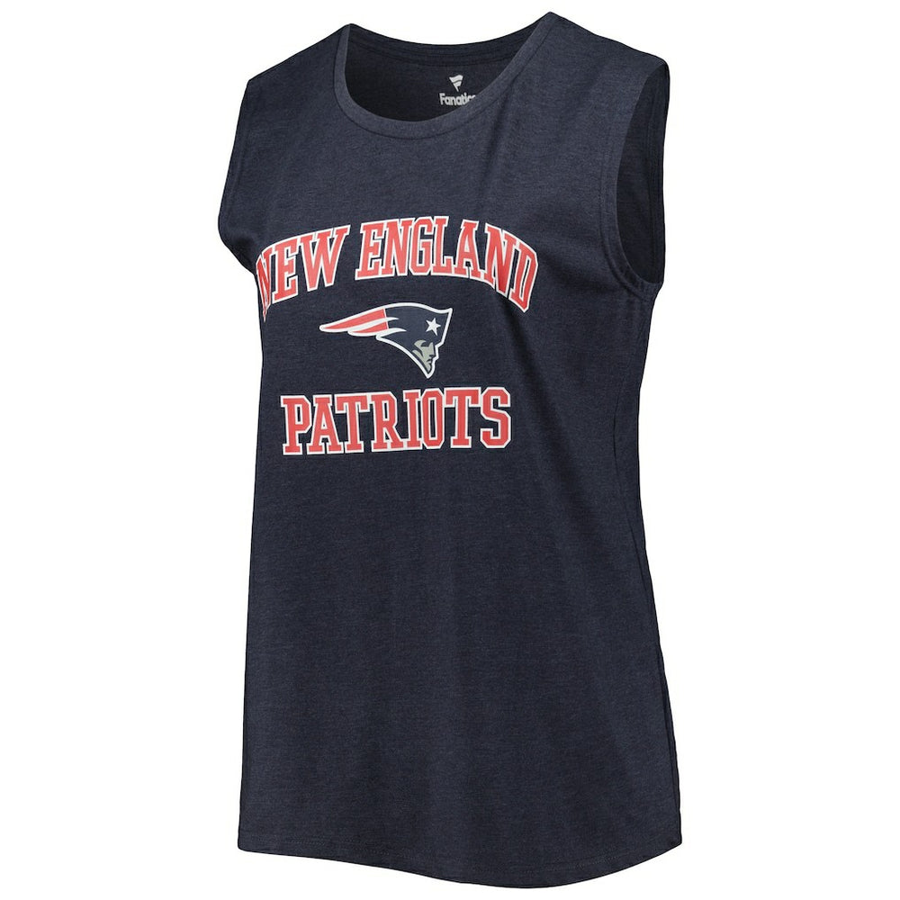 New England Patriots Women's Plus Size Tank Top Heather Navy - Fanatics