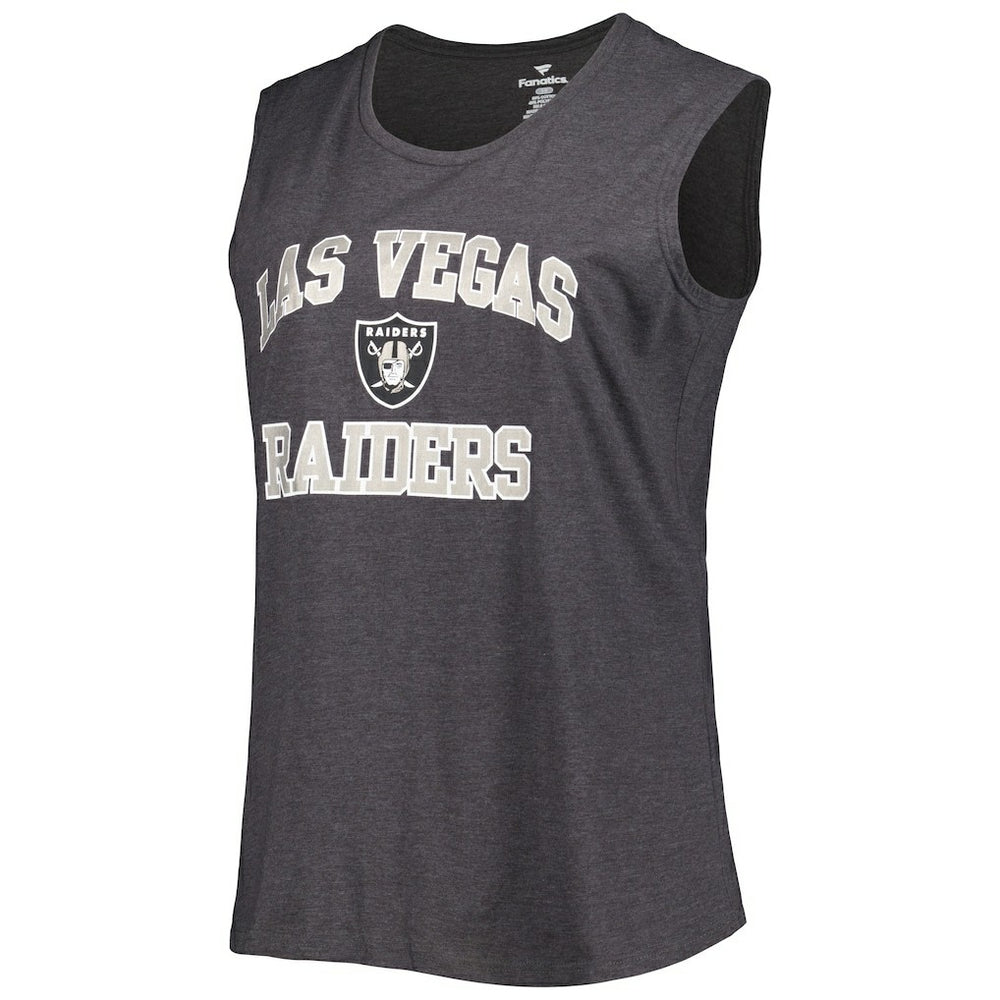 Las Vegas Raiders Women's Plus Size Tank Top Heather Charcoal - Fanatics