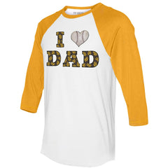San Diego Padres Tiny Turnip Women's I Love Dad 3/4-Sleeve Raglan T-Shirt Sale