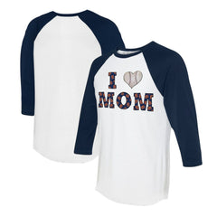 Detroit Tigers Tiny Turnip Women's I Love Mom 3/4-Sleeve Raglan T-Shirt Sale
