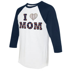 Detroit Tigers Tiny Turnip Women's I Love Mom 3/4-Sleeve Raglan T-Shirt Sale