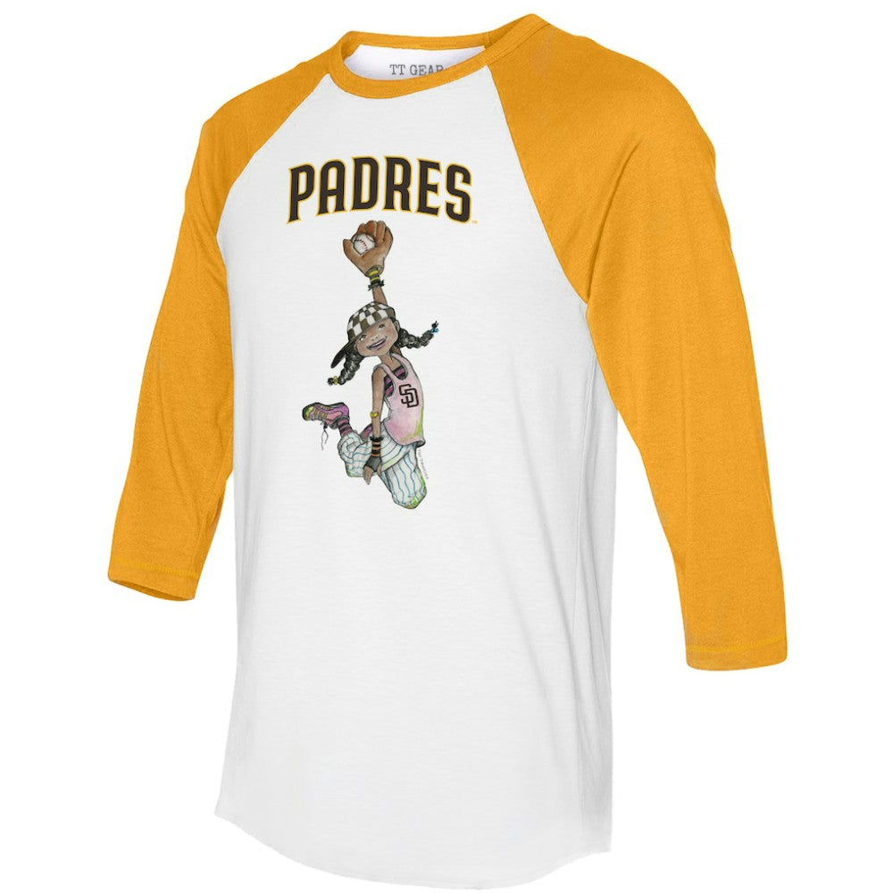 San Diego Padres Tiny Turnip Women's Jada 3/4-Sleeve Raglan T-Shirt On Sale