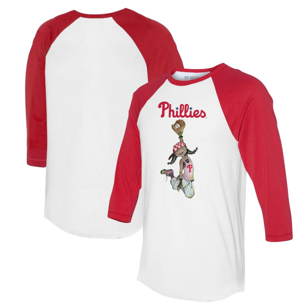 Philadelphia Phillies Tiny Turnip Women's Jada 3/4-Sleeve Raglan T-Shirt Clearance