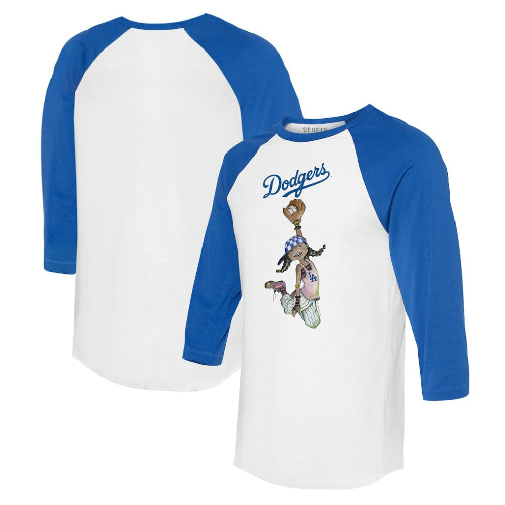 Los Angeles Dodgers Tiny Turnip Women's Jada 3/4-Sleeve Raglan T-Shirt Online