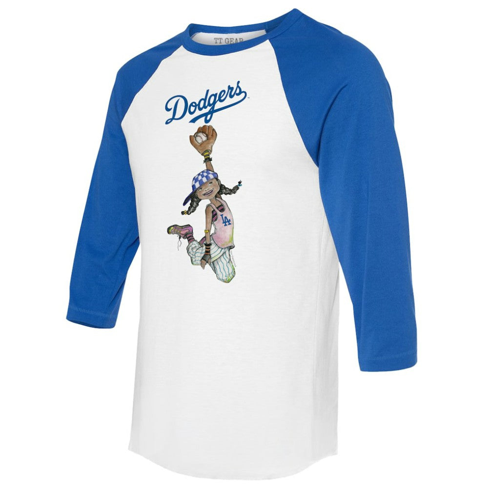 Los Angeles Dodgers Tiny Turnip Women's Jada 3/4-Sleeve Raglan T-Shirt Online