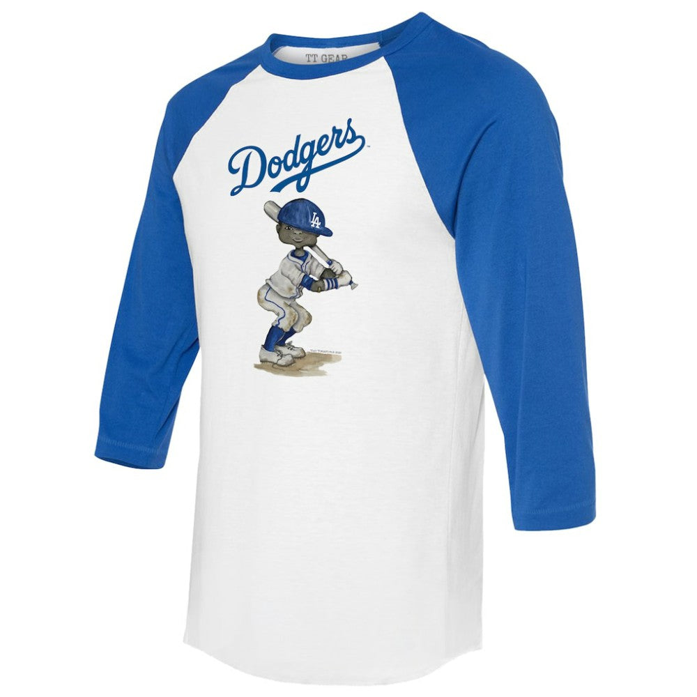 Los Angeles Dodgers Tiny Turnip Women's James 3/4-Sleeve Raglan T-Shirt Clearance